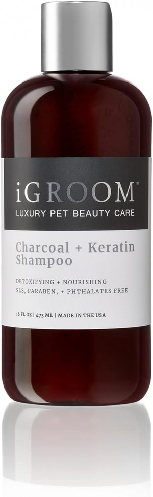 iGroom Charcoal + Keratin Shampoo - šampūns suņiem un kaķiem 473ml